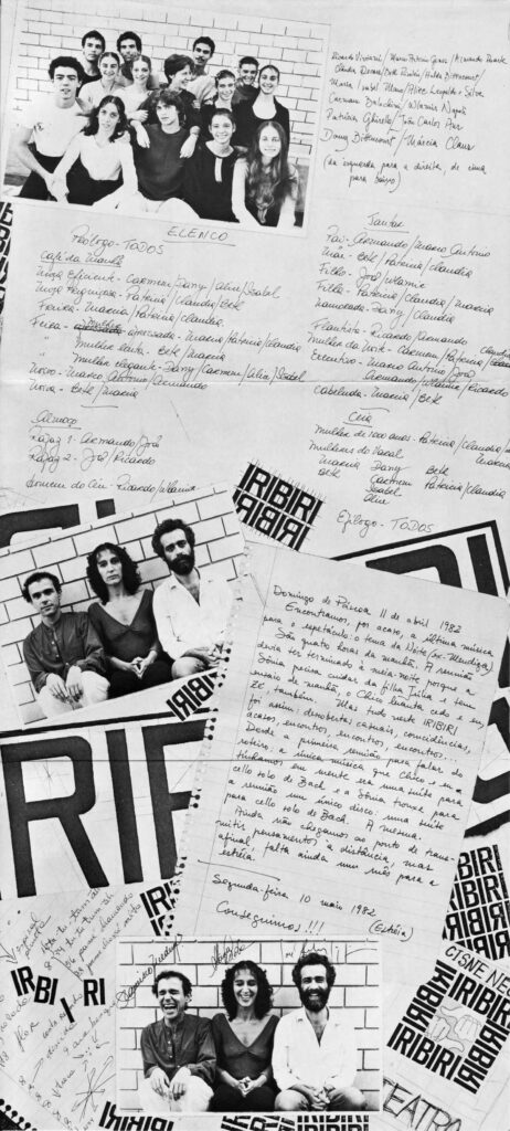 Leporello for the premiere of IRIBIRI with handwritten notes